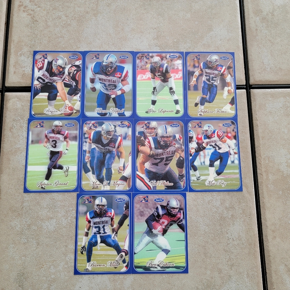 CFL Montreal 2003 Natral Card Set of 10